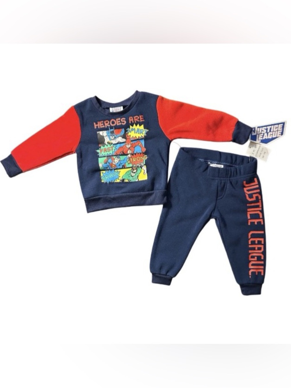 Justice League Sweatshirt & Jogger Pants 2 Piece Set Boys 12 Months DC Superhero